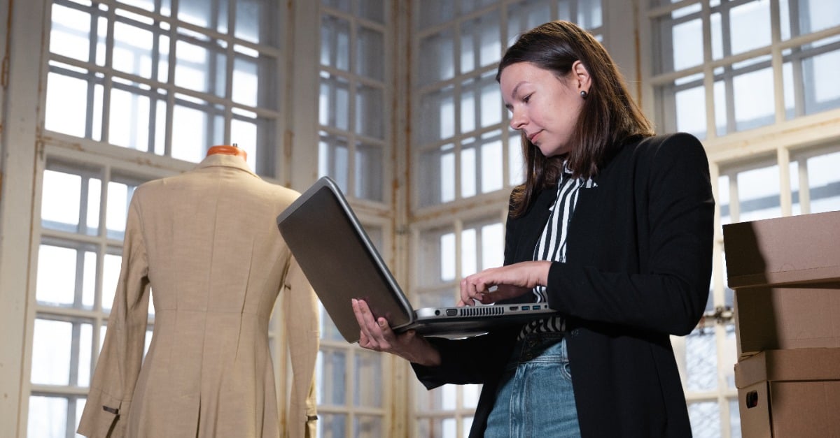 Local business owner checking their google business profile